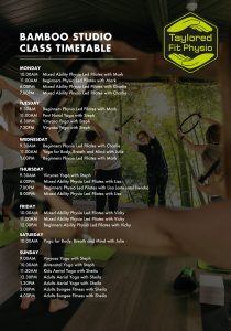 tayloredfit physio class timetable